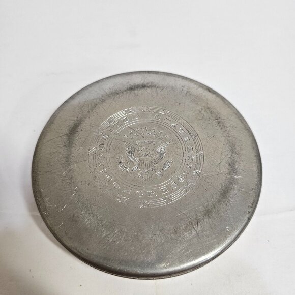 Vintage Rare Salisbury United States Congress Pewter Jewelry Trinket Box Blue - Picture 8 of 10